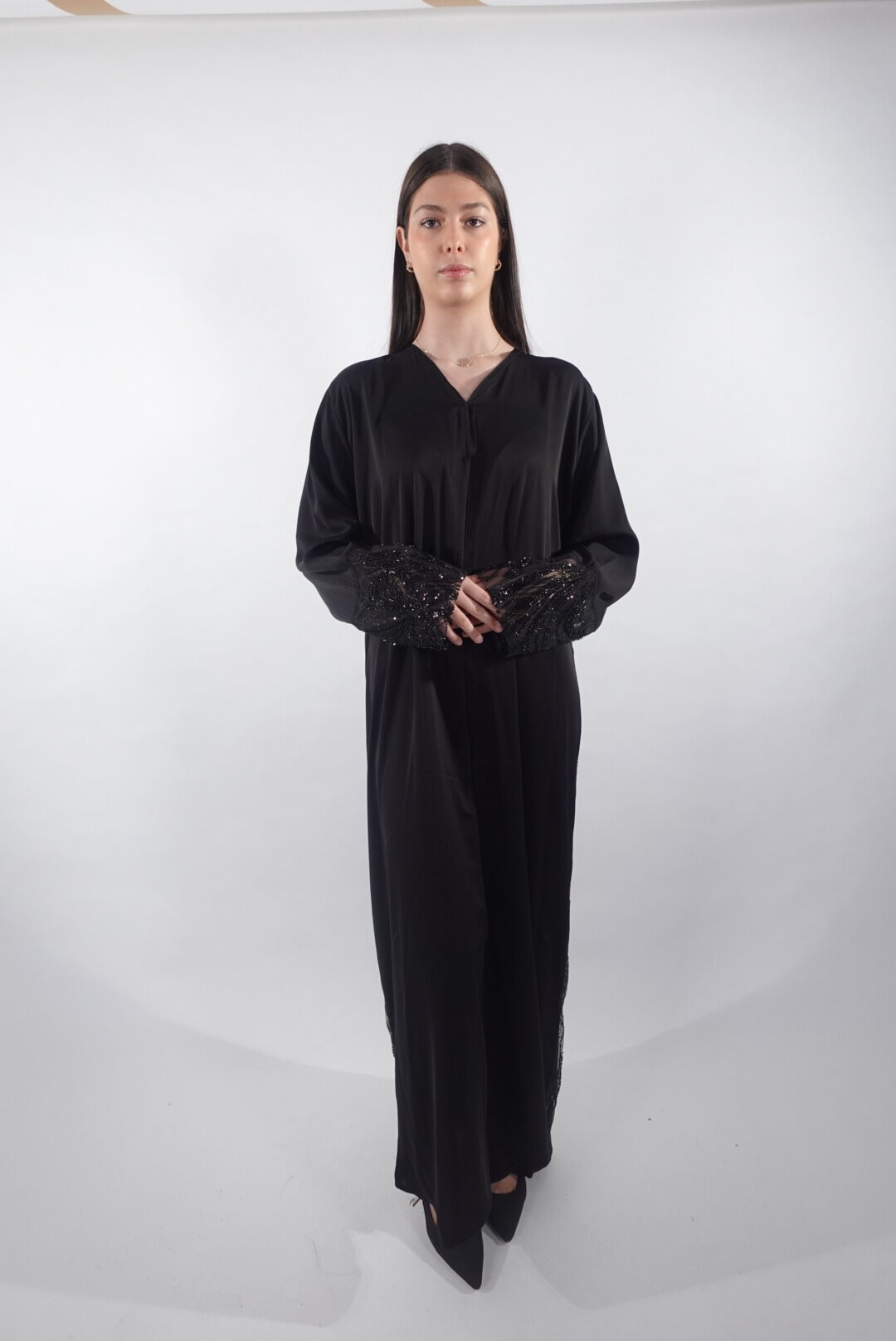 Kimono full noir perle